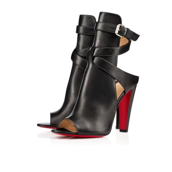Christian Louboutin Shoes - Unworn CHRISTIAN LOUBOUTIN Black Bootie Heels 37.5